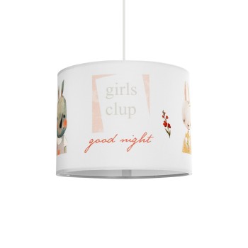 GLOBOSTAR® GIRLSCLUB 204-0010 Παιδικό Κρεμαστό Φωτιστικό Οροφής με Ντουί 1 x E27 AC 220-240V IP20 - Πολύχρωμο - Μ28 x Π28 x Υ24cm