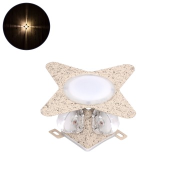 GLOBOSTAR® WALLLIGHT-CINA 90658 Μοντέρνο Φωτιστικό Τοίχου - Απλίκα LED 10W 1100lm 10° AC 220-240V Αδιάβροχο IP65 Θερμό Λευκό 2700K - CREE COB Chip & TÜV SÜD Driver - Μπεζ - Μ18.5 x Π18.5 x Υ8.5cm - 3 Χρόνια Εγγύηση