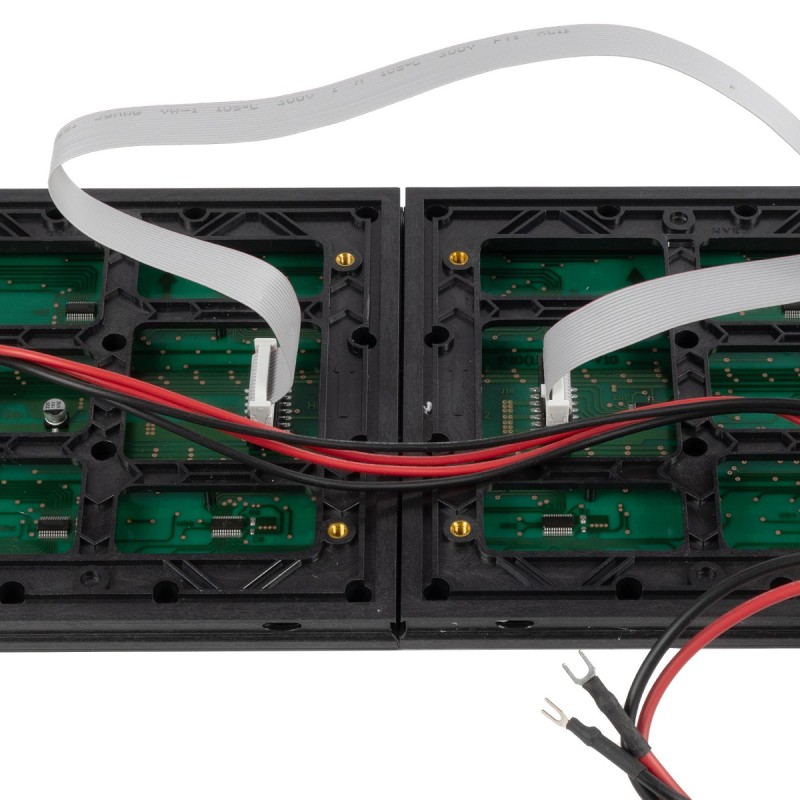 GLOBOSTAR® MODULCO 90381 Module Πλακίδιο Κυλιόμενης Ψηφιακής Επιγραφής/Οθόνης 32x16cm P10 LED 40W Nits ≥5500cd/㎡ DC 5V Αδιάβροχο IP65 Πράσινο - Μ32 x Π16 x Υ1.5cm - 2 Χρόνια Εγγύηση