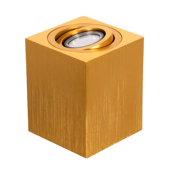 GloboStar® AKIRA 60624 Επιφανειακό Κινούμενο Τετράγωνο Φωτιστικό Σποτ Αλουμινίου με Ντουί GU10 AC 220-240V IP44 Μ8 x Π8 x Υ10cm - Χρυσό Βούρτσας GloboStar® AKIRA 60624 Επιφανειακό Κινούμενο Τετράγωνο Φωτιστικό Σποτ Αλουμινίου με Ντουί GU10 AC 220-240V IP44 Μ8 x Π8 x Υ10cm - Χρυσό Βούρτσας