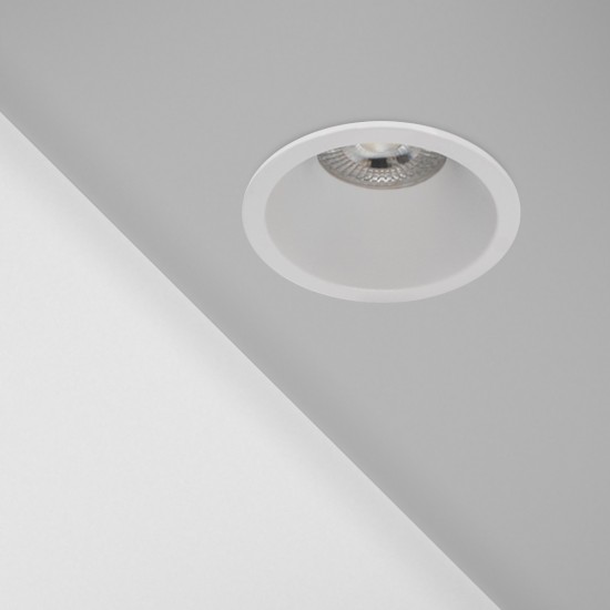 kelvo® DELTA 60630 Χωνευτό Κινούμενο Φωτιστικό Downlight Σποτ με Ντουί 1 x GU10 AC 220-240V IP20 - Λευκό Ματ - Μ8.5 x Π8.5 x Υ3.5cm / Q7.5cm