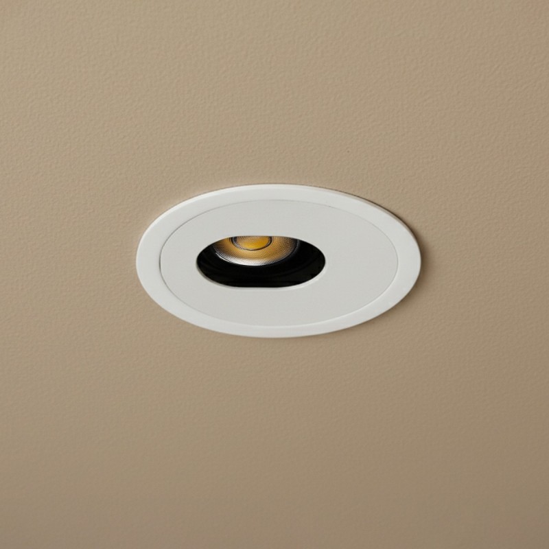 kelvo® ASYMMETRICAL KLV-101-0131 Χωνευτό Downlight Σποτ LED 7W 840lm 15°x30° AC 220-240V IP20 Θερμό Λευκό 2700K - Bridgelux COB Chip & TÜV SÜD Driver - Λευκό Ματ - Μ8.3 x Π8.3 x Υ8.16cm / Q7.3cm - 5 Χρόνια Εγγύηση