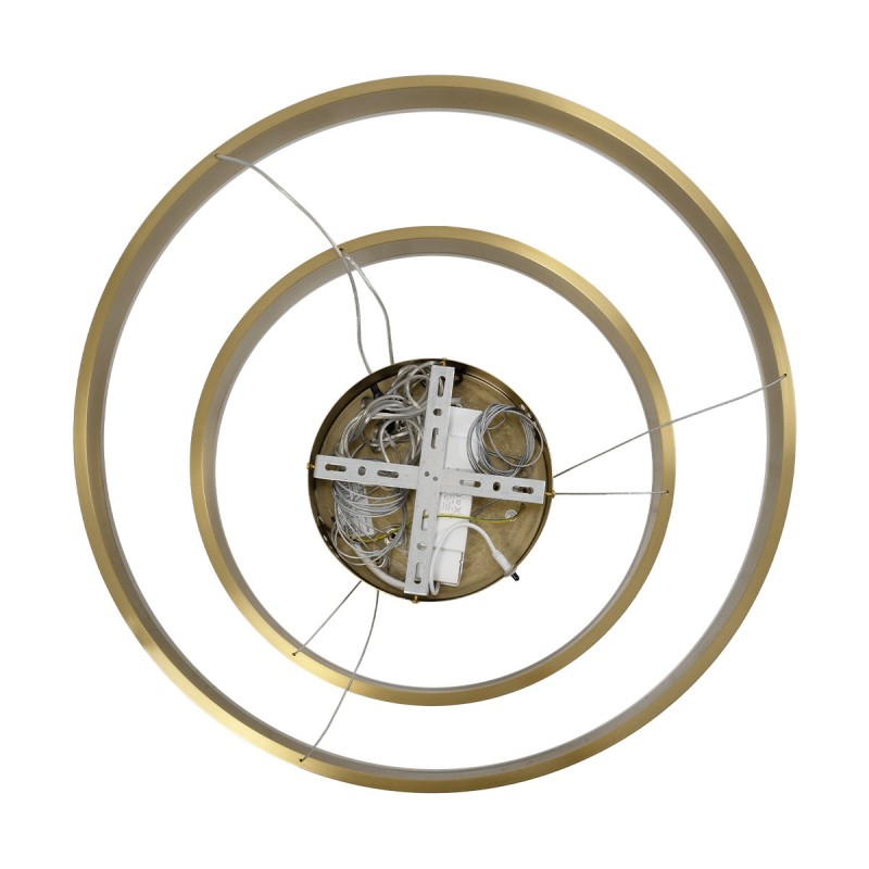 kelvo® VENOM 61187-DECO Μοντέρνο Κρεμαστό Φωτιστικό Οροφής LED 75W 8818lm 120° AC 220-240V IP20 Ρυθμιζόμενο Λευκό CCT με Χειριστήριο από 2700K έως 6000K Dimmable - Lumileds SMD Chip - Χρυσό Βούρτσας - Μ60 x Π60 x Υ40cm - 3 Χρόνια Εγγύηση