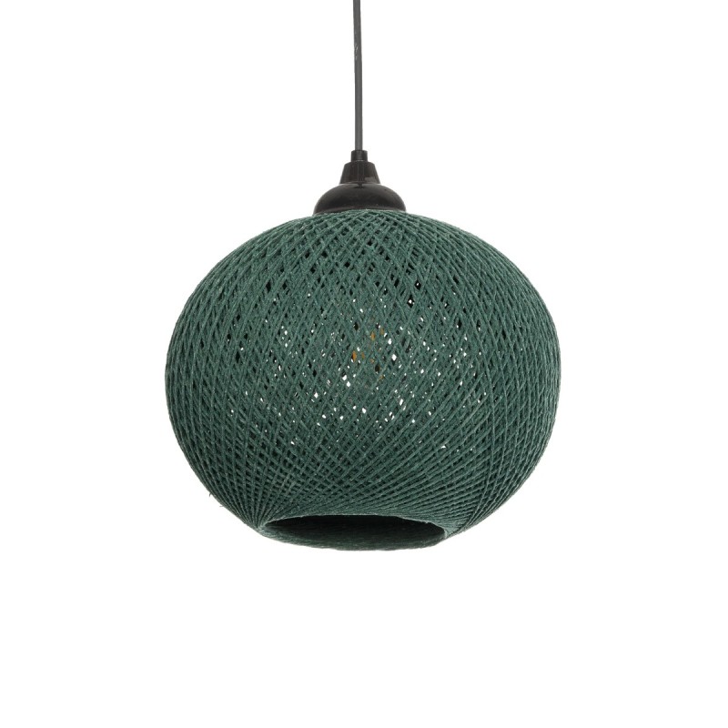 GLOBOSTAR® SOLEI 205-0015 Boho Κρεμαστό Φωτιστικό Οροφής με Ντουί 1 x E27 AC 220-240V IP20 - Πράσινο - M20 x Π20 x Υ25cm
