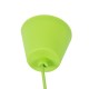GloboStar® CABLITO 61557 Μοντέρνο Κρεμαστό Φωτιστικό Οροφής Μονόφωτο 1 x E27 Πράσινο Λαχανί Σιλικόνης Ανάρτηση με Υφασμάτινο Καλώδιο Φ4 x Υ110cm