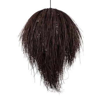 GLOBOSTAR® ARCHIPELAGO 01750 Boho Κρεμαστό Φωτιστικό Οροφής με Ντουί 1 x E27 AC 220-240V IP20 - Καφέ - Μ40 x Π40 x Υ63cm