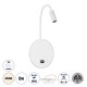 GloboStar® GOOSE 60881 Μοντέρνο Φωτιστικό Τοίχου - Απλίκα Ξενοδοχείου Bed Side LED 6W 600lm 36° & 360° AC 220-240V - Reading Light & 360° Κρυφός Φωτισμός - Φορτιστής USB 3A - Μ15.5 x Π15 x Υ30.5cm - Φυσικό Λευκό 4500K - Λευκό - 3 Xρόνια Εγγύηση GloboStar® GOOSE 60881 Μοντέρνο Φωτιστικό Τοίχου - Απλίκα Ξενοδοχείου Bed Side LED 6W 600lm 36° & 360° AC 220-240V - Reading Light & 360° Κρυφός Φωτισμός - Φορτιστής USB 3A - Μ15.5 x Π15 x Υ30.5cm - Φυσικό Λευκό 4500K - Λευκό - 3 Xρόνια Εγγύηση