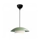 GloboStar® AURA 204-0119 Μοντέρνο Κρεμαστό Φωτιστικό Καμπάνα Μονόφωτο 1 x E27 IP20 Πράσινο & Λευκό Μέταλλο - Μ31 x Π31 x Υ27cm