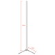 Μοντέρνο Minimal Επιδαπέδιο Μαύρο Φωτιστικό 150cm LED 30 Watt με Ασύρματο Χειριστήριο 2.4G RF & Dimmer RGBW+WW Πολύχρωμο - Ψυχρό - Ημέρας - Θερμό GloboStar ALIEN Design GLOBO-150-9