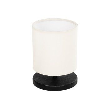 GLOBOSTAR® MINNIE 204-0062 Μοντέρνο Επιτραπέζιο Φωτιστικό Πορτατίφ με Ντουί 1 x E14 AC 220-240V IP20 - Μαύρο & Μπεζ - Μ15 x Π15 x Υ21cm