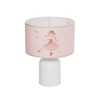 GLOBOSTAR® BALLERINA 204-0029 Παιδικό Επιτραπέζιο Φωτιστικό Πορτατίφ με Ντουί 1 x E27 AC 220-240V IP20 - Πολύχρωμο - Μ24 x Π24 x Υ32cm