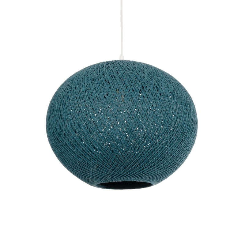 GLOBOSTAR® SOLEI 205-0010 Boho Κρεμαστό Φωτιστικό Οροφής με Ντουί 1 x E27 AC 220-240V IP20 - Τιρκουάζ - M40 x Π40 x Υ45cm