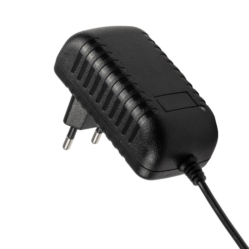 GLOBOSTAR® VOLTIX GLB-107-0002 Τροφοδοτικό/Μετασχηματιστής Class II SELV 24W 2A AC 220-240V σε DC 12V IP20 - Μαύρο Ματ - Μ8 x Π4.2 x Υ2.8cm - 3 Χρόνια Εγγύηση