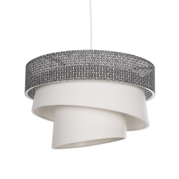 GLOBOSTAR® SIERA 203-0170 Μοντέρνο Κρεμαστό Φωτιστικό Οροφής με Ντουί 1 x E27 AC 220-240V IP20 - Μαύρο & Λευκό - Μ38 x Π38 x Υ26cm