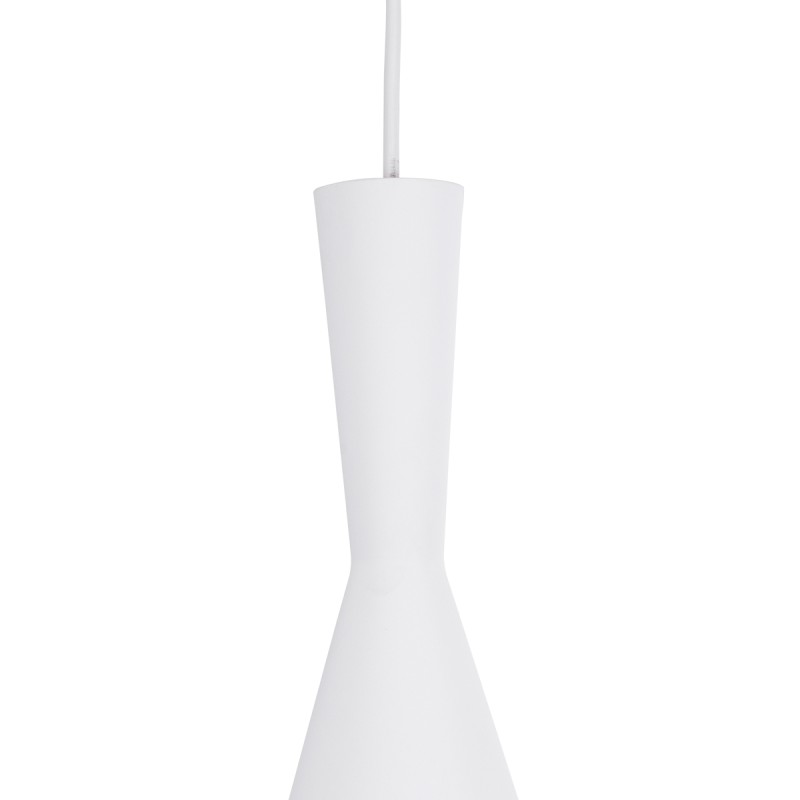 GLOBOSTAR® SHANGHAI 01026-C Μοντέρνο Κρεμαστό Φωτιστικό Οροφής με Ντουί 1 x E27 AC 220-240V IP20 - Λευκό & Χρυσό - Μ19 x Π19 x Υ38cm