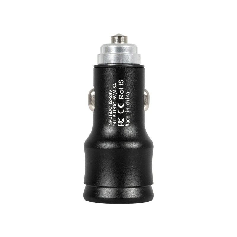 GLOBOSTAR® MATRIX GLB-106-0025 Τροφοδοτικό/Φορτιστής Αυτοκινήτου με 1 x USB 2.4A & 1 x USB-C 2.4A για Εύκαμπτη Κυλιόμενη Ψηφιακή Επιγραφή 12W AC 220-240V σε DC 5V IP20 - Μ6.6 x Π2.8 x Υ2.8cm - 2 Χρόνια Εγγύηση