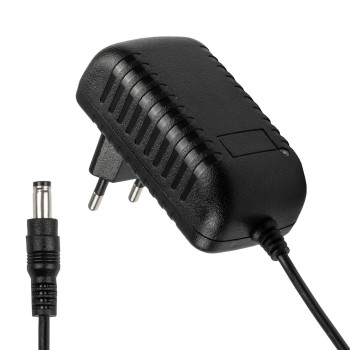 GLOBOSTAR® VOLTIX GLB-107-0002 Τροφοδοτικό/Μετασχηματιστής Class II SELV 24W 2A AC 220-240V σε DC 12V IP20 - Μαύρο Ματ - Μ8 x Π4.2 x Υ2.8cm - 3 Χρόνια Εγγύηση