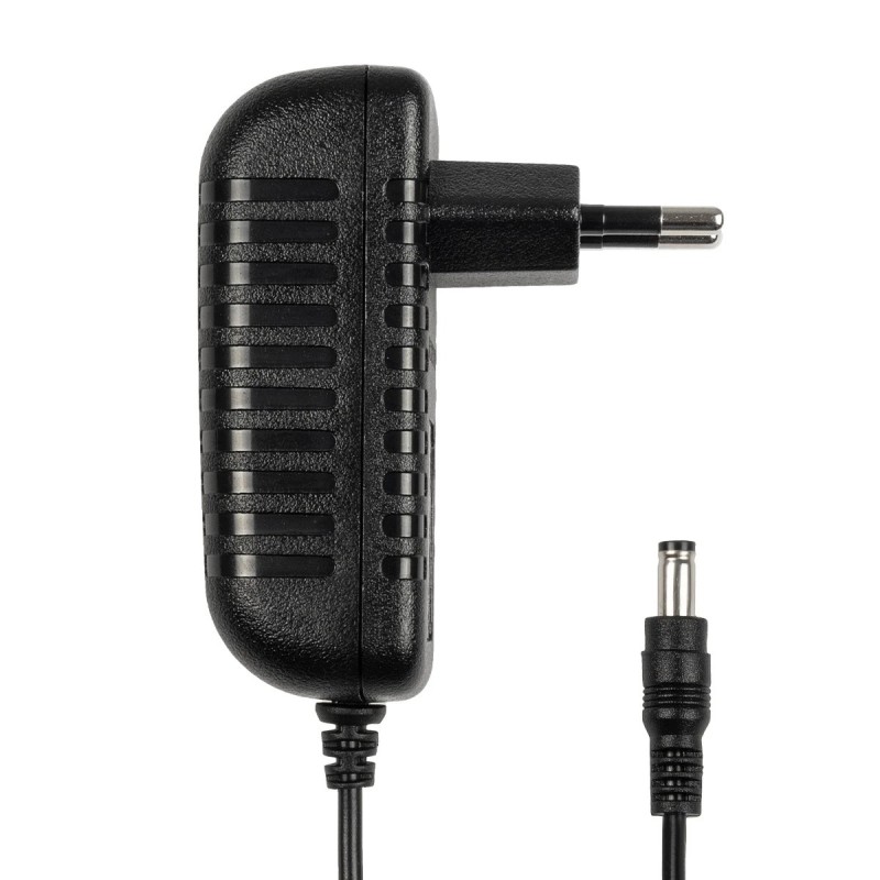 GLOBOSTAR® VOLTIX GLB-107-0002 Τροφοδοτικό/Μετασχηματιστής Class II SELV 24W 2A AC 220-240V σε DC 12V IP20 - Μαύρο Ματ - Μ8 x Π4.2 x Υ2.8cm - 3 Χρόνια Εγγύηση