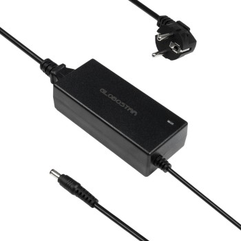 GLOBOSTAR® VOLTIX GLB-107-0007 Τροφοδοτικό/Μετασχηματιστής Class II SELV 60W 2.5A AC 220-240V σε DC 24V IP20 - Μαύρο Ματ - Μ11.5 x Π5 x Υ3.2cm - 3 Χρόνια Εγγύηση