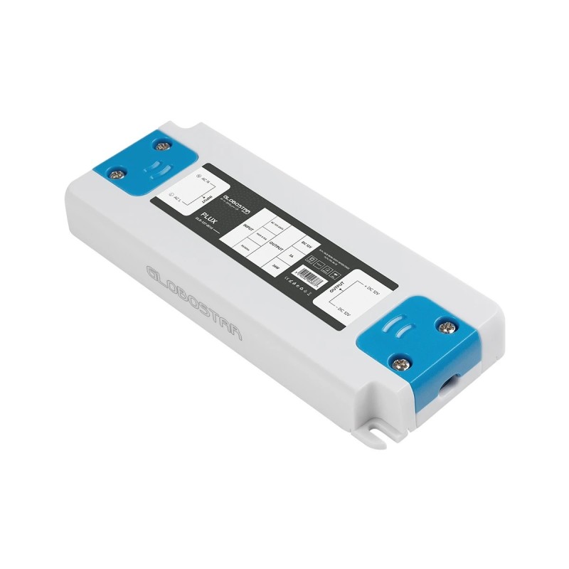 GLOBOSTAR® PLUX GLB-107-0010 Τροφοδοτικό/Μετασχηματιστής Class II SELV 36W 3A AC 220-240V σε DC 12V IP20 - Λευκό Ματ - Μ12.8 x Π5 x Υ1.5cm - 3 Χρόνια Εγγύηση