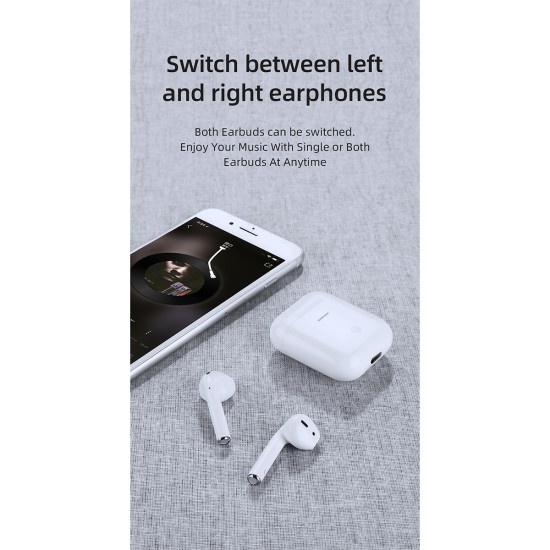 GloboStar® 87051 JOYROOM Originals JR-T03S TWS Earphones με Θήκη Φόρτισης True Wireless Bluetooth V5.0 Binaural Συμβατό με iOS & Android Μαύρο