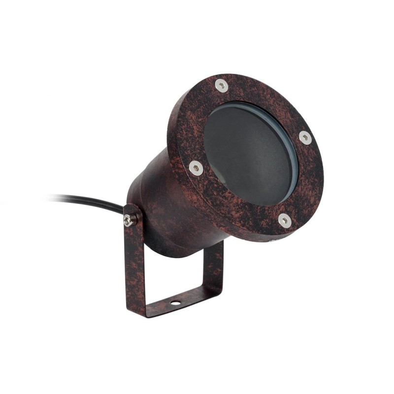 kelvo® GARDELINI KLV-101-0004 Φωτιστικό Σποτ Κήπου για Φυτά & Δέντρα με Καρφωτή Βάση για Λάμπα MR16 με Ντουί GU10 AC 220-240V Αδιάβροχο IP65 - Μπρονζέ Εφέ Σκουριάς Ματ - Μ10 x Π10 x Υ30cm