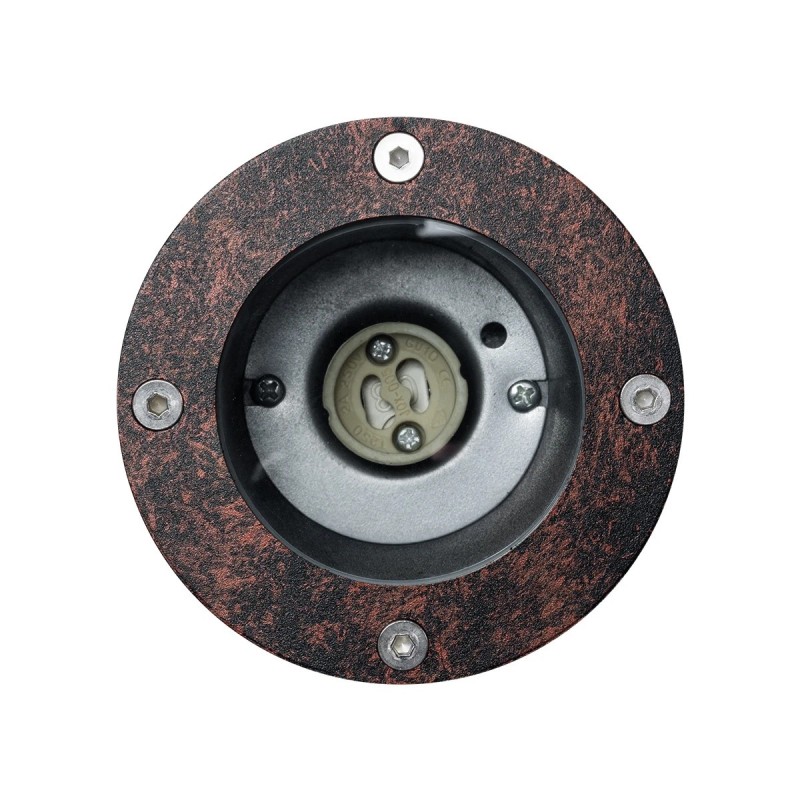 kelvo® GARDELINI KLV-101-0004 Φωτιστικό Σποτ Κήπου για Φυτά & Δέντρα με Καρφωτή Βάση για Λάμπα MR16 με Ντουί GU10 AC 220-240V Αδιάβροχο IP65 - Μπρονζέ Εφέ Σκουριάς Ματ - Μ10 x Π10 x Υ30cm