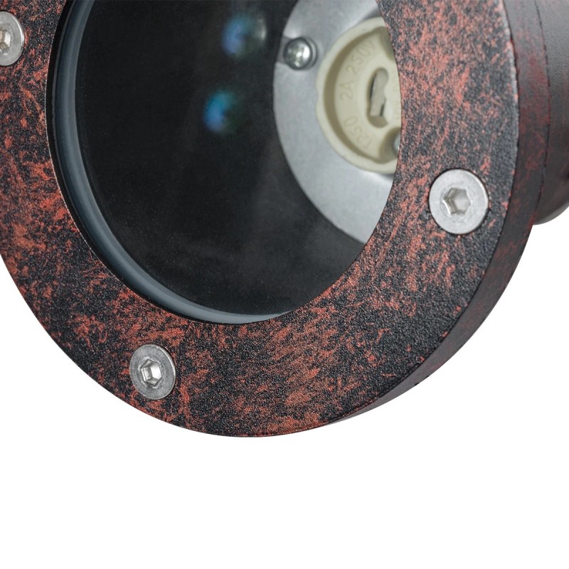 kelvo® GARDELINI KLV-101-0004 Φωτιστικό Σποτ Κήπου για Φυτά & Δέντρα με Καρφωτή Βάση για Λάμπα MR16 με Ντουί GU10 AC 220-240V Αδιάβροχο IP65 - Μπρονζέ Εφέ Σκουριάς Ματ - Μ10 x Π10 x Υ30cm