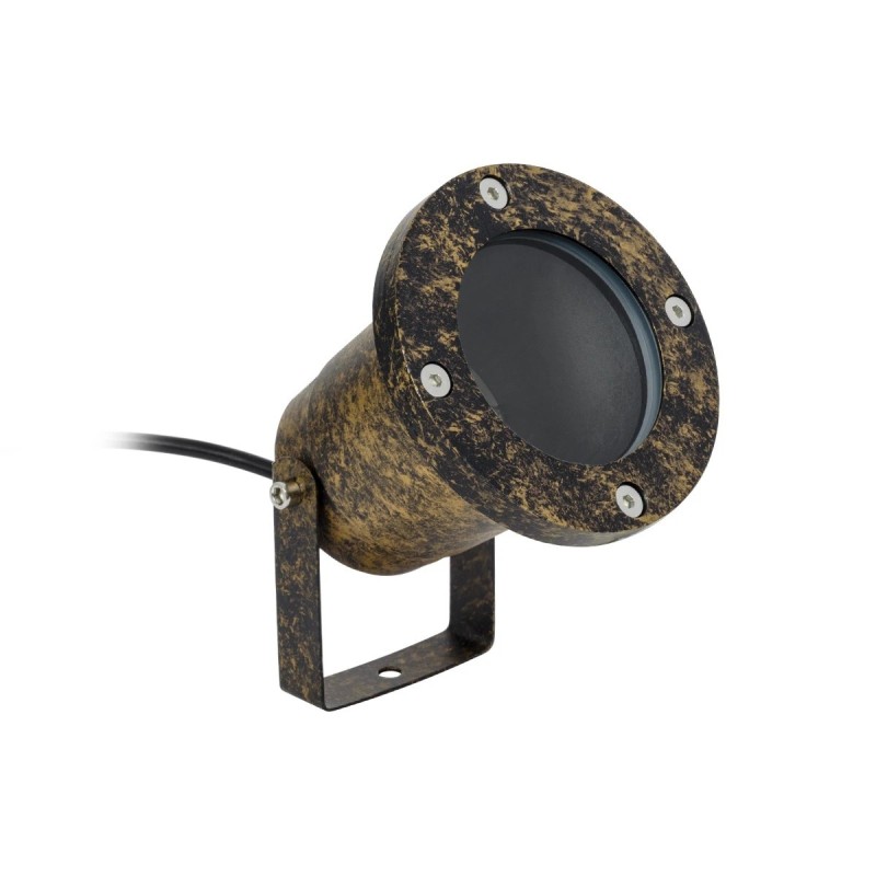 kelvo® GARDELINI KLV-101-0005 Φωτιστικό Σποτ Κήπου για Φυτά & Δέντρα με Καρφωτή Βάση για Λάμπα MR16 με Ντουί GU10 AC 220-240V Αδιάβροχο IP65 - Χρυσό Εφέ Σκουριάς Ματ - Μ10 x Π10 x Υ30cm