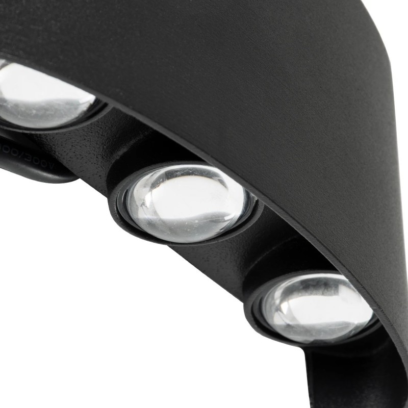 kelvo® SIXOAD KLV-101-0006 Φωτιστικό Τοίχου / Απλίκα LED 18W 1800lm 30° AC 220-240V Αδιάβροχο IP65 Θερμό Λευκό 2700K - CREE XPE Chip & TÜV SÜD Driver - Μαύρο Ματ - Μ17 x Π4 x Υ8cm - 5 Χρόνια Εγγύηση