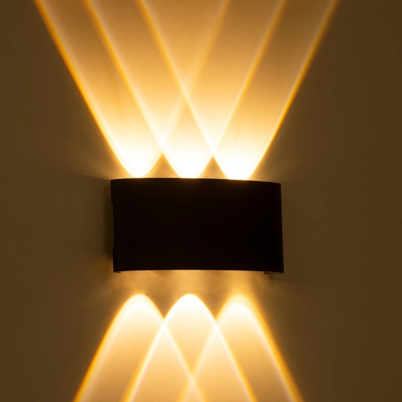 kelvo® SIXOAD KLV-101-0006 Φωτιστικό Τοίχου / Απλίκα LED 18W 1800lm 30° AC 220-240V Αδιάβροχο IP65 Θερμό Λευκό 2700K - CREE XPE Chip & TÜV SÜD Driver - Μαύρο Ματ - Μ17 x Π4 x Υ8cm - 5 Χρόνια Εγγύηση