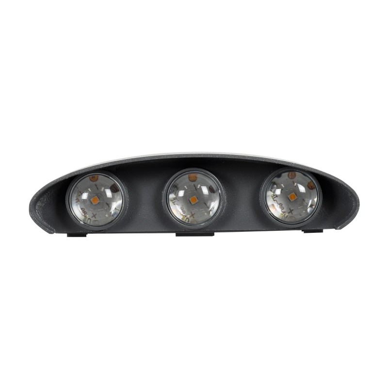 kelvo® SIXOAD KLV-101-0007 Φωτιστικό Τοίχου / Απλίκα LED 18W 1800lm 30° AC 220-240V Αδιάβροχο IP65 Θερμό Λευκό 2700K - CREE XPE Chip & TÜV SÜD Driver - Γκρι Ανθρακί Ματ - Μ17 x Π4 x Υ8cm - 5 Χρόνια Εγγύηση