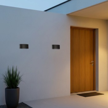 kelvo® SIXOAD KLV-101-0009 Φωτιστικό Τοίχου / Απλίκα LED 18W 1980lm 30° AC 220-240V Αδιάβροχο IP65 Φυσικό Λευκό 4500K - CREE XPE Chip & TÜV SÜD Driver - Μαύρο Ματ - Μ17 x Π4 x Υ8cm - 5 Χρόνια Εγγύηση