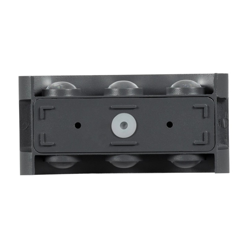 kelvo® SIXOAD KLV-101-0010 Φωτιστικό Τοίχου / Απλίκα LED 18W 1980lm 30° AC 220-240V Αδιάβροχο IP65 Φυσικό Λευκό 4500K - CREE XPE Chip & TÜV SÜD Driver - Γκρι Ανθρακί Ματ - Μ17 x Π4 x Υ8cm - 5 Χρόνια Εγγύηση