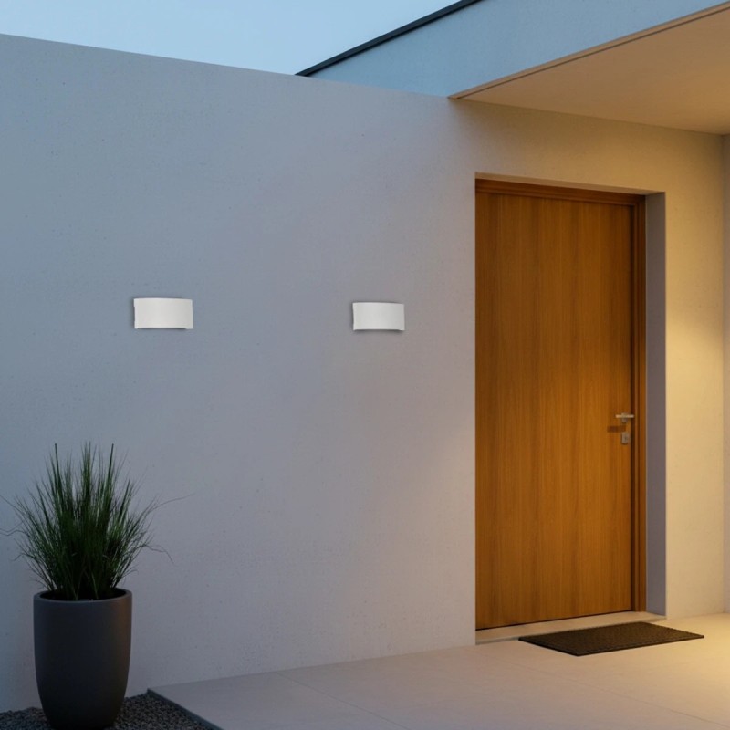 kelvo® SIXOAD KLV-101-0011 Φωτιστικό Τοίχου / Απλίκα LED 18W 1980lm 30° AC 220-240V Αδιάβροχο IP65 Φυσικό Λευκό 4500K - CREE XPE Chip & TÜV SÜD Driver - Λευκό Ματ - Μ17 x Π4 x Υ8cm - 5 Χρόνια Εγγύηση