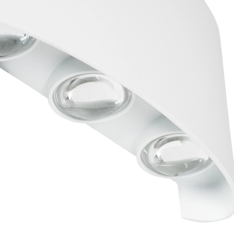 kelvo® SIXOAD KLV-101-0011 Φωτιστικό Τοίχου / Απλίκα LED 18W 1980lm 30° AC 220-240V Αδιάβροχο IP65 Φυσικό Λευκό 4500K - CREE XPE Chip & TÜV SÜD Driver - Λευκό Ματ - Μ17 x Π4 x Υ8cm - 5 Χρόνια Εγγύηση