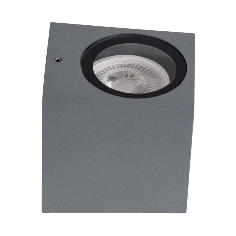 kelvo® BURANO KLV-101-0019 Φωτιστικό Τοίχου / Απλίκα για Λάμπα MR16 με Ντουί GU10 AC 220-240V Αδιάβροχο IP65 - Γκρι Ανθρακί Ματ - Μ8 x Π8 x Υ7cm