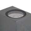 kelvo® BURANO KLV-101-0019 Φωτιστικό Τοίχου / Απλίκα για Λάμπα MR16 με Ντουί GU10 AC 220-240V Αδιάβροχο IP65 - Γκρι Ανθρακί Ματ - Μ8 x Π8 x Υ7cm