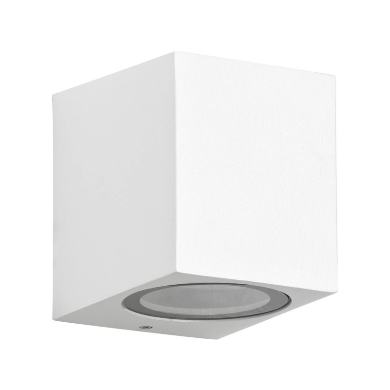 kelvo® BURANO KLV-101-0020 Φωτιστικό Τοίχου / Απλίκα για Λάμπα MR16 με Ντουί GU10 AC 220-240V Αδιάβροχο IP65 - Λευκό Ματ - Μ8 x Π8 x Υ7cm