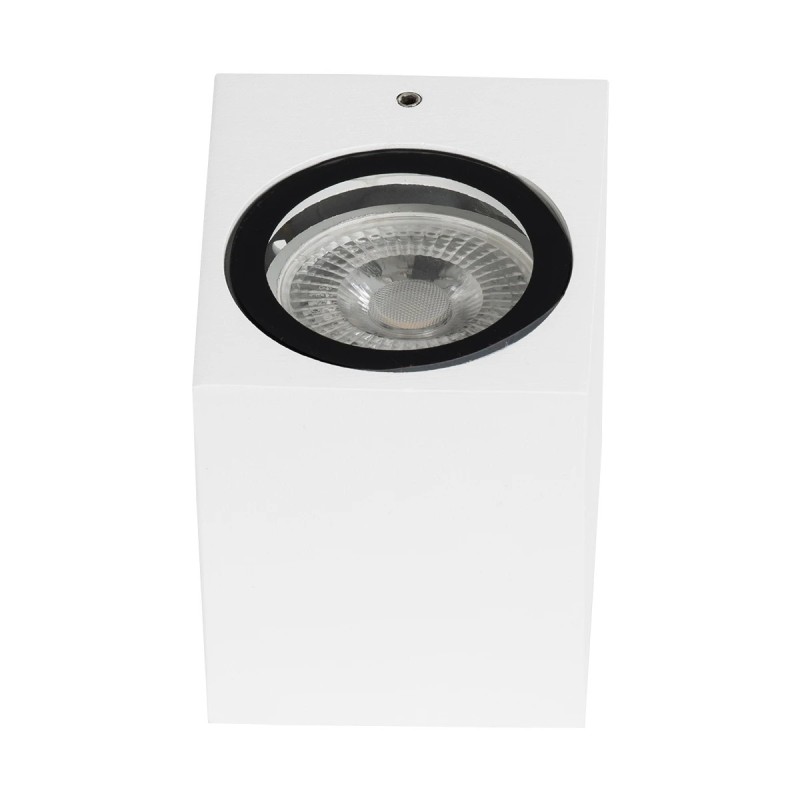 kelvo® BURANO KLV-101-0020 Φωτιστικό Τοίχου / Απλίκα για Λάμπα MR16 με Ντουί GU10 AC 220-240V Αδιάβροχο IP65 - Λευκό Ματ - Μ8 x Π8 x Υ7cm