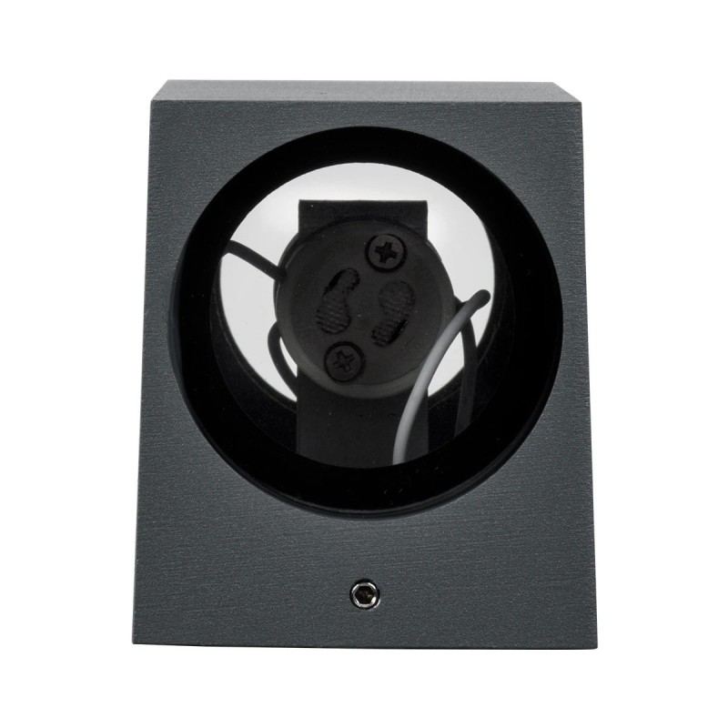 kelvo® BURANO KLV-101-0022 Φωτιστικό Τοίχου / Απλίκα για 2 Λάμπες MR16 με Ντουί GU10 AC 220-240V Αδιάβροχο IP65 - Γκρι Ανθρακί Ματ - Μ8 x Π8 x Υ15cm