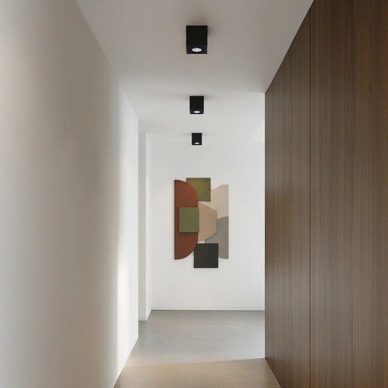 kelvo® AKIRA KLV-101-0028 Κινούμενο Φωτιστικό Downlight Σποτ για Λάμπα MR16 με Ντουί GU10 AC 220-240V IP20 - Μαύρο Ματ - Μ8 x Π8 x Υ10cm