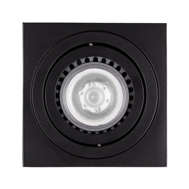 kelvo® AKIRA KLV-101-0028 Κινούμενο Φωτιστικό Downlight Σποτ για Λάμπα MR16 με Ντουί GU10 AC 220-240V IP20 - Μαύρο Ματ - Μ8 x Π8 x Υ10cm
