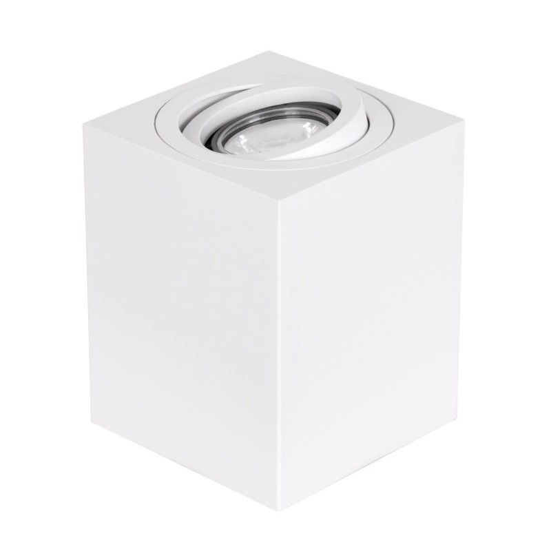 kelvo® AKIRA KLV-101-0029 Κινούμενο Φωτιστικό Downlight Σποτ για Λάμπα MR16 με Ντουί GU10 AC 220-240V IP20 - Λευκό Ματ - Μ8 x Π8 x Υ10cm