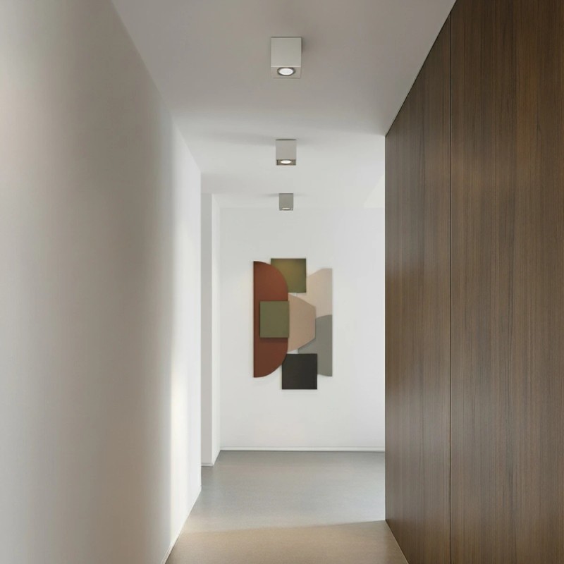 kelvo® AKIRA KLV-101-0030 Κινούμενο Φωτιστικό Downlight Σποτ για Λάμπα MR16 με Ντουί GU10 AC 220-240V IP20 - Νίκελ Βούρτσας - Μ8 x Π8 x Υ10cm