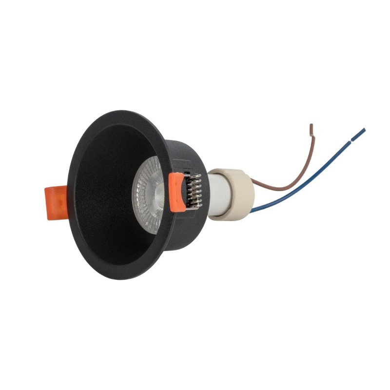 kelvo® DELTA KLV-101-0032 Χωνευτό Φωτιστικό Downlight Σποτ για Λάμπα MR16 με Ντουί GU10 AC 220-240V IP20 - Μαύρο Ματ - Μ8.5 x Π8.5 x Υ3.5cm / Q7.5cm