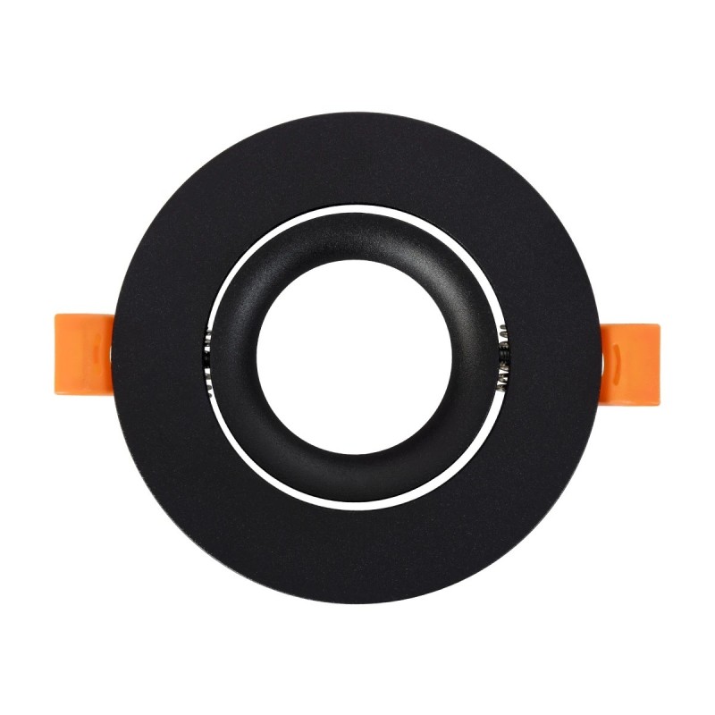 kelvo® OMEGA KLV-101-0036 Χωνευτό Κινούμενο Φωτιστικό Downlight Σποτ για Λάμπα MR16 με Ντουί GU10 AC 220-240V IP20 - Μαύρο Ματ - Μ10.5 x Π10.5 x Υ2.2cm / Q7.5cm