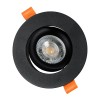 kelvo® OMEGA KLV-101-0036 Χωνευτό Κινούμενο Φωτιστικό Downlight Σποτ για Λάμπα MR16 με Ντουί GU10 AC 220-240V IP20 - Μαύρο Ματ - Μ10.5 x Π10.5 x Υ2.2cm / Q7.5cm
