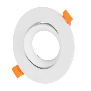 kelvo® OMEGA KLV-101-0037 Χωνευτό Κινούμενο Φωτιστικό Downlight Σποτ για Λάμπα MR16 με Ντουί GU10 AC 220-240V IP20 - Λευκό Ματ - Μ10.5 x Π10.5 x Υ2.2cm / Q7.5cm