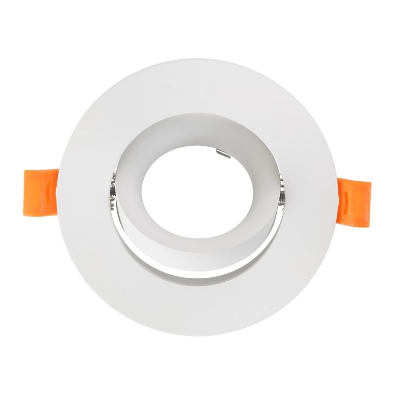 kelvo® OMEGA KLV-101-0037 Χωνευτό Κινούμενο Φωτιστικό Downlight Σποτ για Λάμπα MR16 με Ντουί GU10 AC 220-240V IP20 - Λευκό Ματ - Μ10.5 x Π10.5 x Υ2.2cm / Q7.5cm